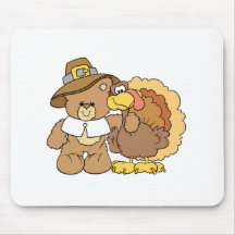 conception d'ours de nounours de dinde de thanksgi tapis de souris