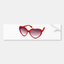 Conception en forme de coeur fraîche de lunettes d autocollant pour voiture