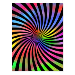 Conception en spirale colorée : carte postale