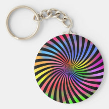 Conception en spirale colorée : porte-clés