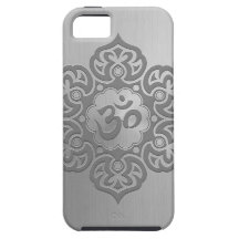 Conception florale d'Aum d'acier inoxydable iPhone 5 Case