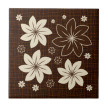 Conception florale de Brown Carreaux En Céramique