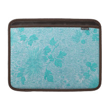 Conception florale de damassé de Douille-Aqua de M Poches Macbook