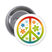 Conception florale de paix badges