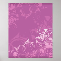 conception florale de remous assez rose posters