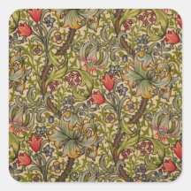 Conception florale d'or vintage de Lilly Autocollants