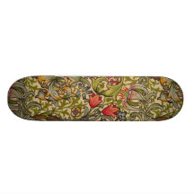 Conception florale d'or vintage de Lilly Planches À Roulettes Customisées