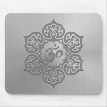 Conception florale en acier d'ohm tapis de souris