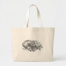 Conception florale vintage sacs fourre-tout