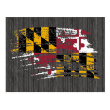 Conception fraîche de drapeau de Marylander Carte Postale