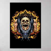 Conception gothique de crânes, de vampires et de c posters