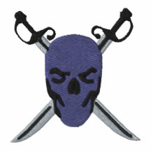 Conception grise de crâne et de pirate d'épées
