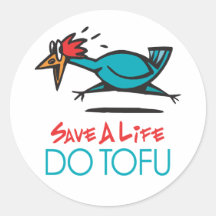 Conception humoristique de tofu adhésifs