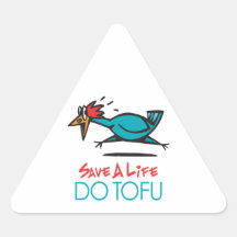 Conception humoristique de tofu autocollants