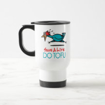 Conception humoristique de tofu mugs