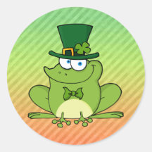 Conception irlandaise de grenouille autocollant