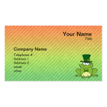 Conception irlandaise de grenouille modèles de cartes de visite