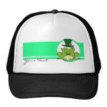 Conception irlandaise de grenouille casquettes de camionneur