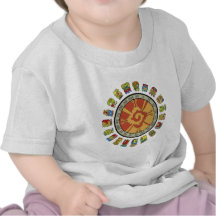 Conception maya de calendrier t-shirt