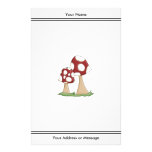 Conception mignonne de champignons de champignons  papier à lettre personnalisé