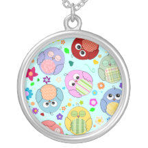 Conception mignonne de hiboux et de fleurs de band colliers personnalisés