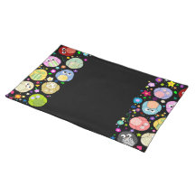 Conception mignonne de hiboux et de fleurs de band set de table