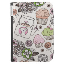 Conception mignonne de motif de petit gâteau de fl coques clavier kindle