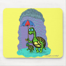 Conception mignonne drôle de mousepad de tortues tapis de souris