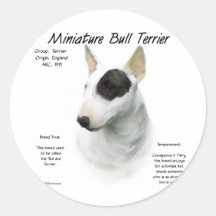 Conception miniature d'histoire de bull-terrier autocollants