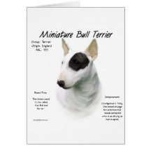 Conception miniature d'histoire de bull-terrier cartes de vœux