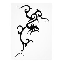 Conception noire de dragon de tatouage bristols