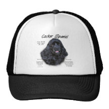 Conception (noire) d'histoire de cocker casquettes de camionneur