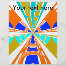 Conception orange et bleue de rectangle tract