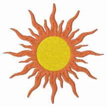 Conception orange et jaune d'imaginaire de Sun Polo Brodé