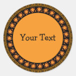 Conception orange et noire d'ornement autocollants
