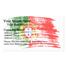 Conception portugaise fraîche de drapeau carte de visite