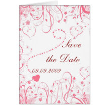 Conception romantique "faites gagner date" carte de vœux