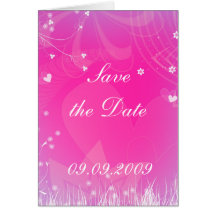 Conception romantique "faites gagner date" cartes de vœux