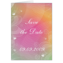 Conception romantique "faites gagner date" cartes de vœux