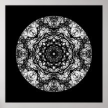 Conception ronde de fantaisie sur le noir poster