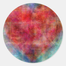 Conception rose d'art abstrait de coeur autocollants