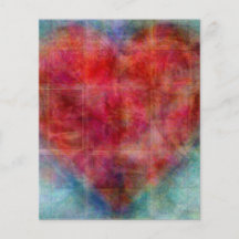 Conception rose d'art abstrait de coeur prospectus