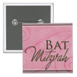 Conception rose de bat mitzvah de remous badges avec agrafe