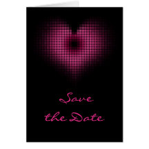 Conception rose de coeur - faites gagner la date cartes de vœux