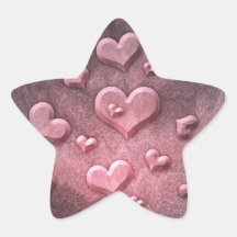 Conception rose de coeurs adhésifs