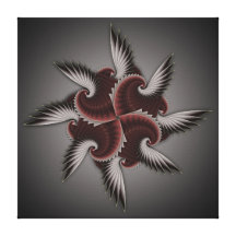 Conception rose de fractale impressions sur toile
