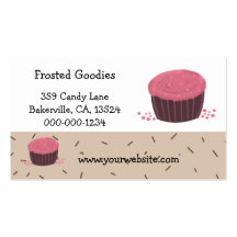 Conception rose de petit gâteau cartes de visite personnelles