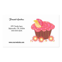 Conception rose douce de petit gâteau cartes de visite personnelles