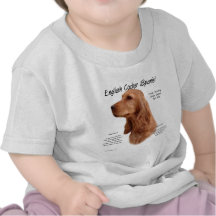 Conception (rouge) anglaise d'histoire de cocker t-shirt