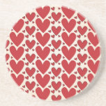 Conception rouge de coeurs dessous de verres